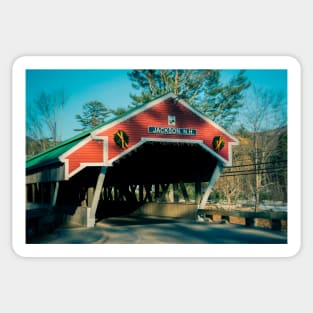 West End of Honeymoon Bridge Jackson New Hampshire Sticker